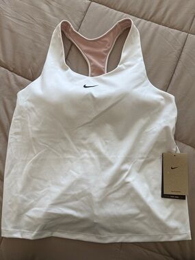 Nike White Racerback Tank with Blush Interior